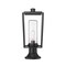 Z-Lite Sheridan 1 Light Outdoor Pier Mounted Fixture, Black And Seedy 594PHMR-553PM-BK - alternate 3